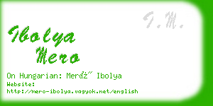 ibolya mero business card